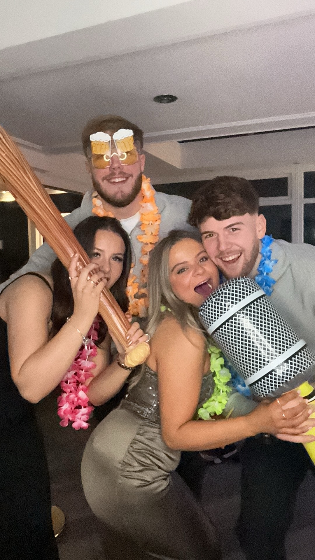 Birthday party photo booth - Guests using selfie pod rental